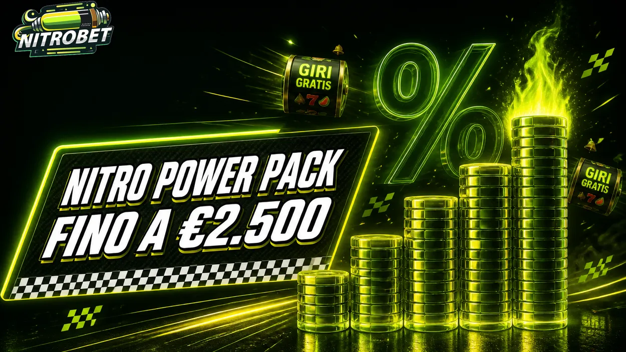 Bonus di benvenuto Nitrobet: il Nitro Power Pack fino a €2.500
